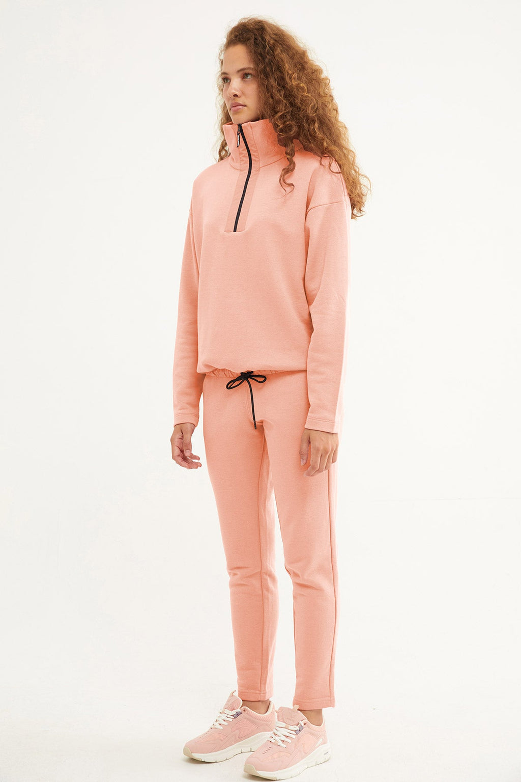 Women's Half Zipper Hoodie Tracksuit