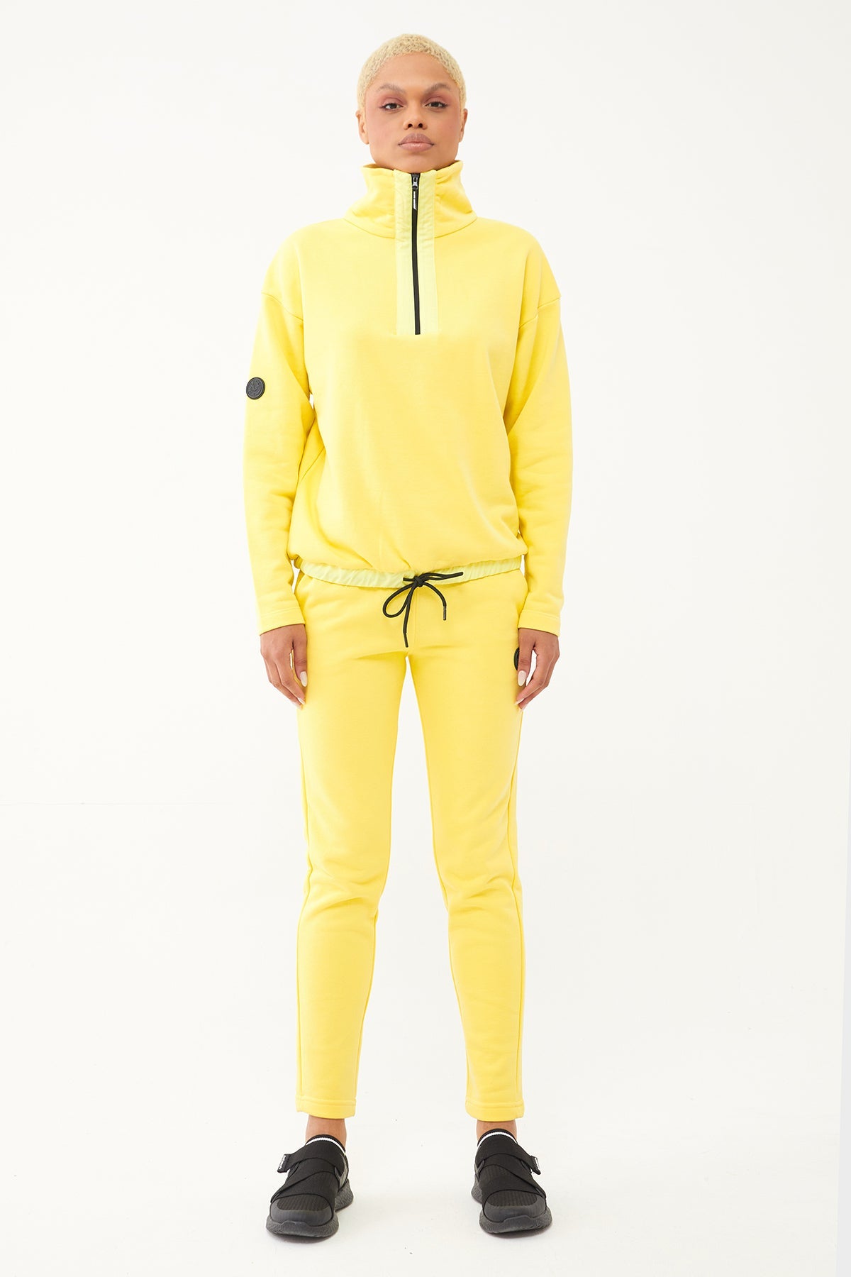 Women's Half Zipper Hoodie Tracksuit