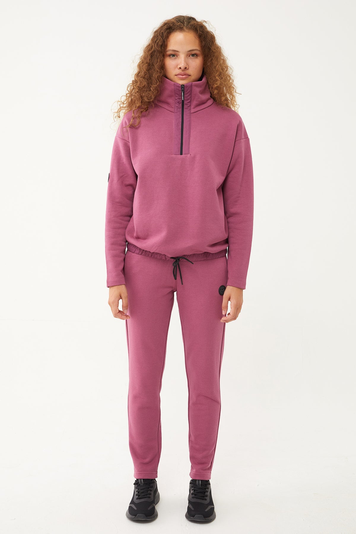 Women's Half Zipper Hoodie Tracksuit
