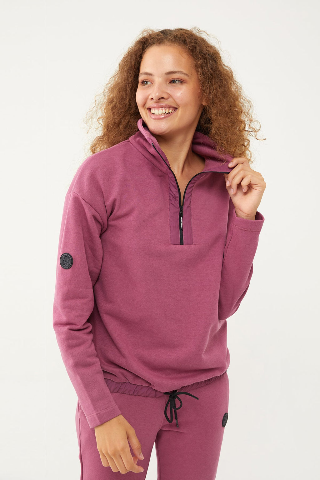 Women's Half Zipper Hoodie Tracksuit