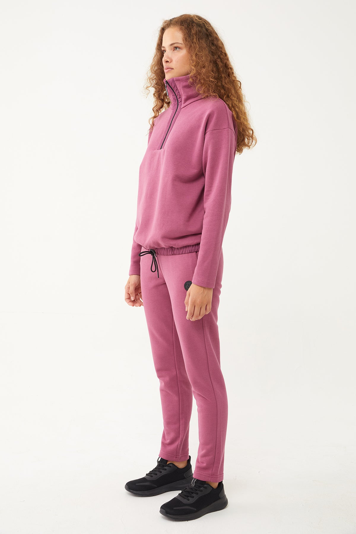 Women's Half Zipper Hoodie Tracksuit