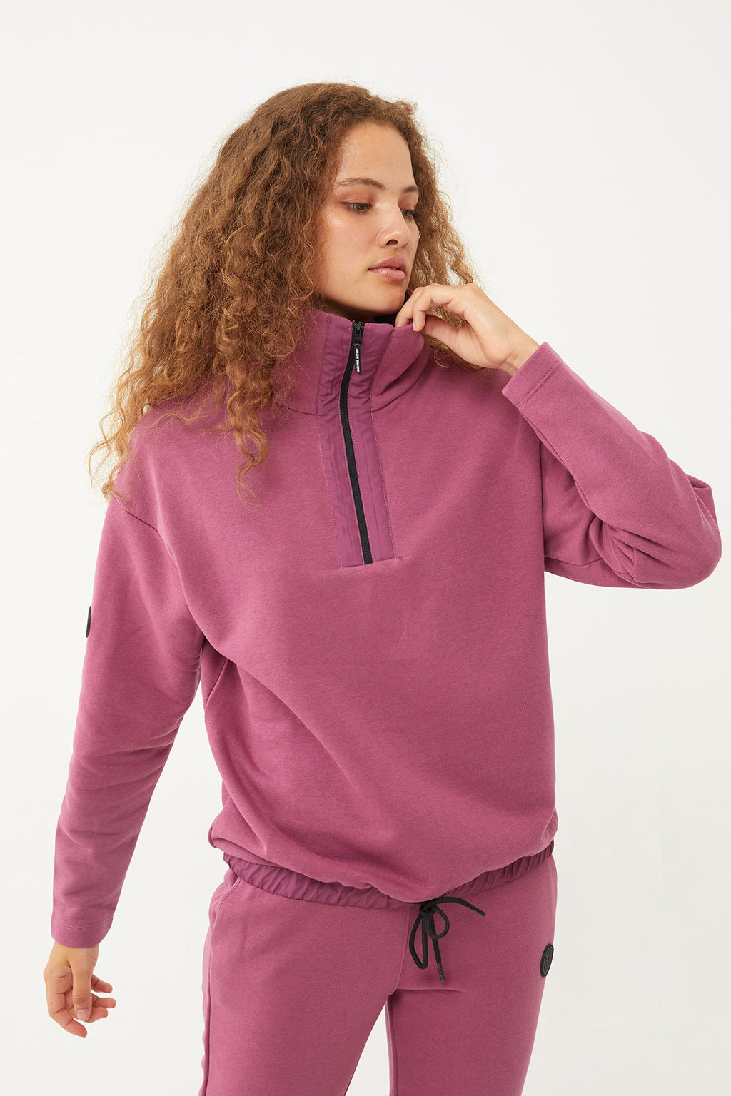 Women's Half Zipper Hoodie Tracksuit