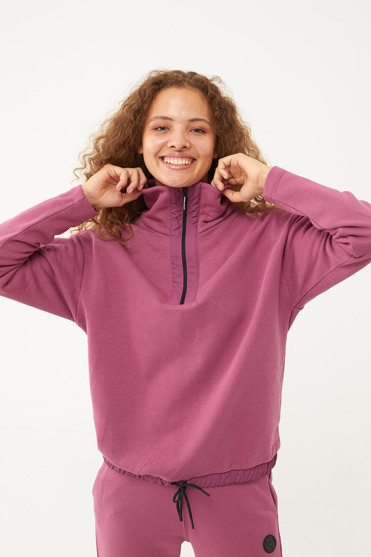 Women's Half Zipper Hoodie Tracksuit