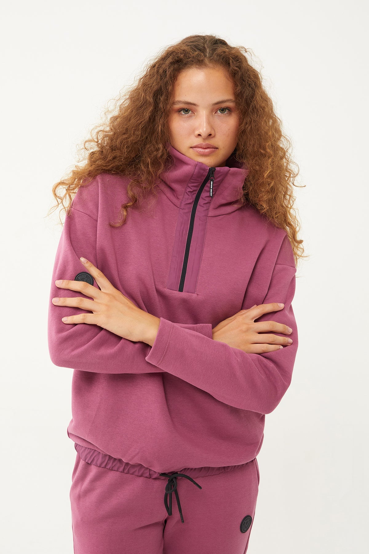 Women's Half Zipper Hoodie Tracksuit