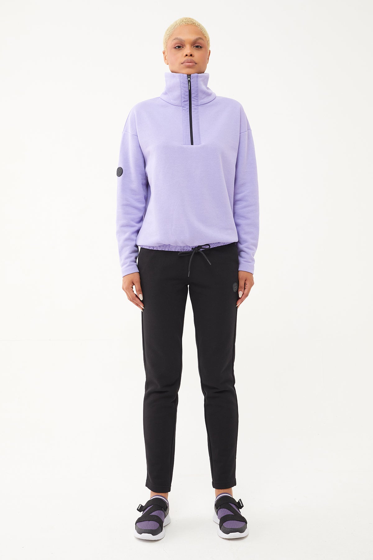 Women's Half Zipper Hoodie Tracksuit