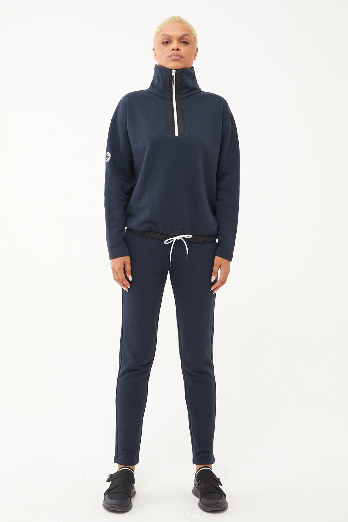 Women's Half Zipper Hoodie Tracksuit
