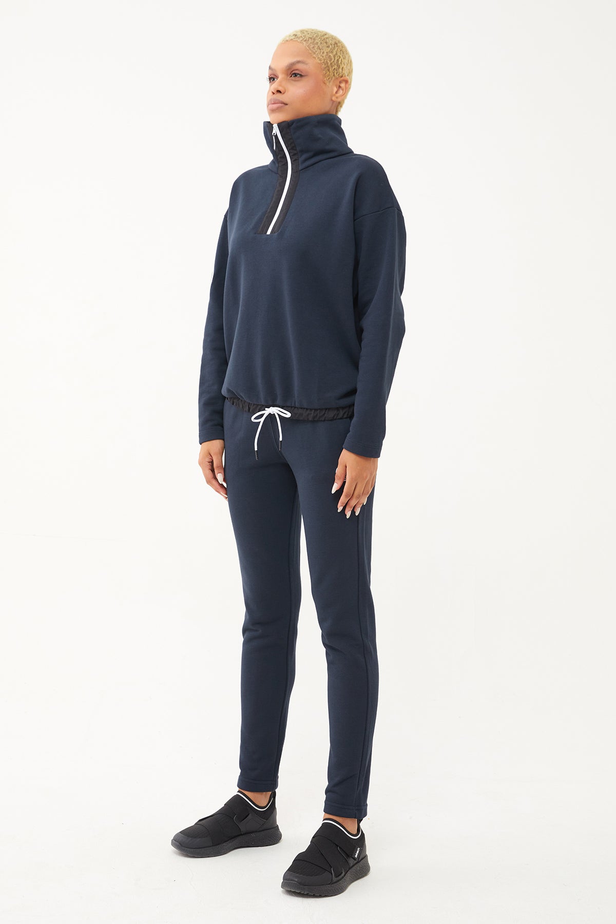 Women's Half Zipper Hoodie Tracksuit