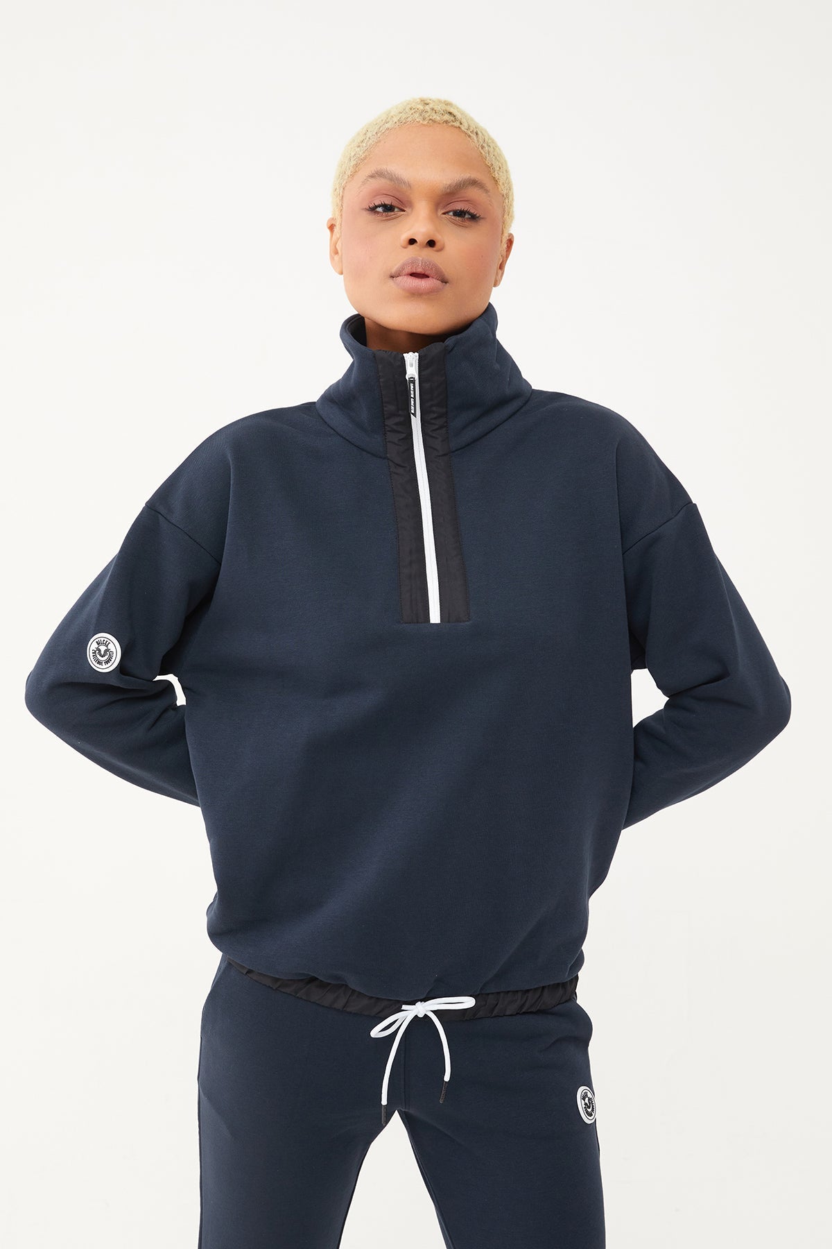 Women's Half Zipper Hoodie Tracksuit