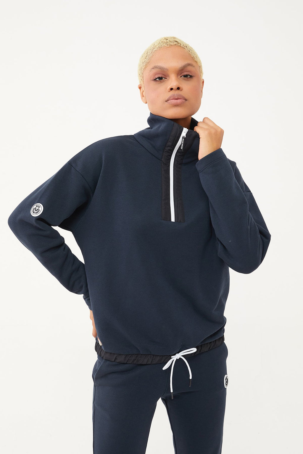 Women's Half Zipper Hoodie Tracksuit