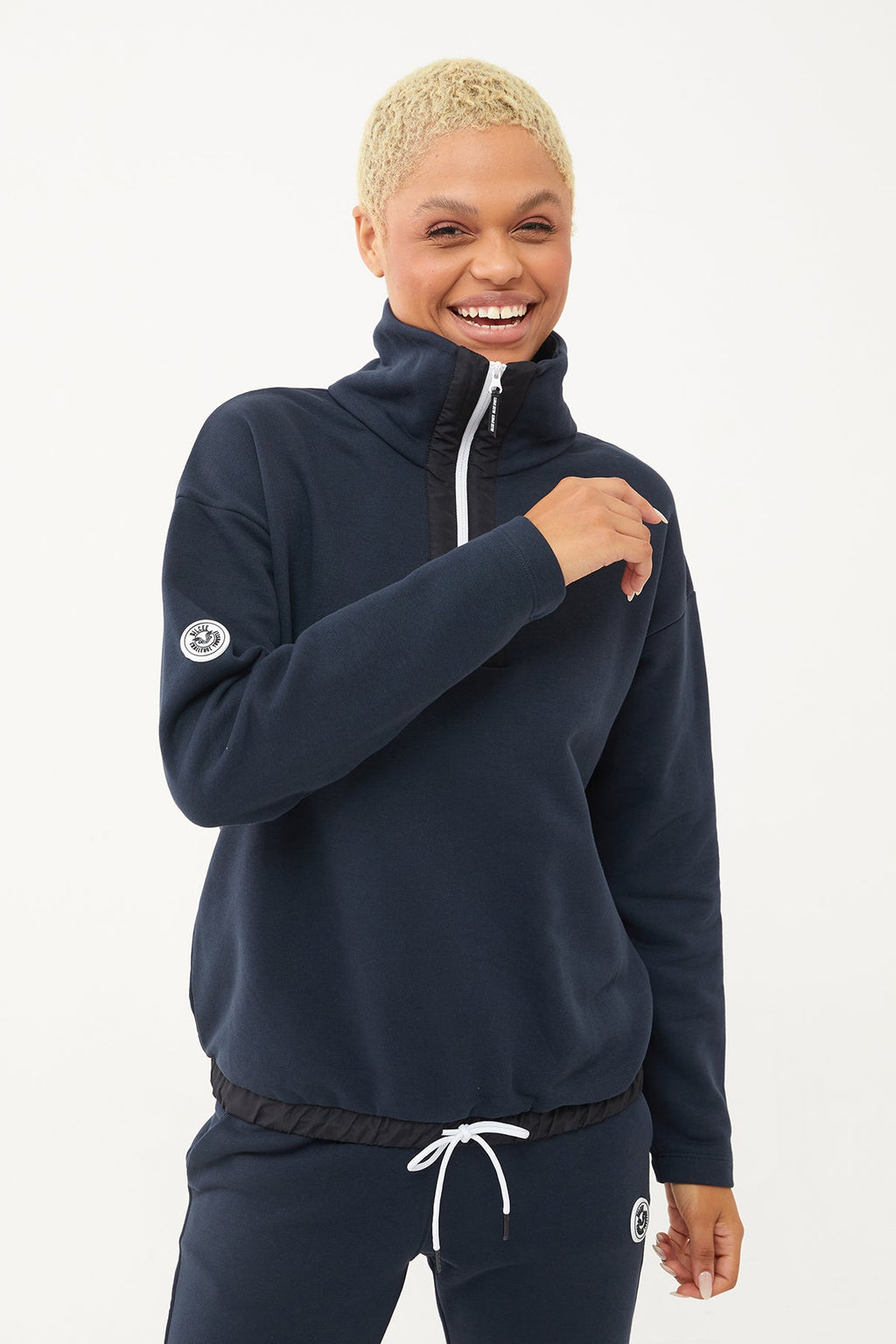 Women's Half Zipper Hoodie Tracksuit