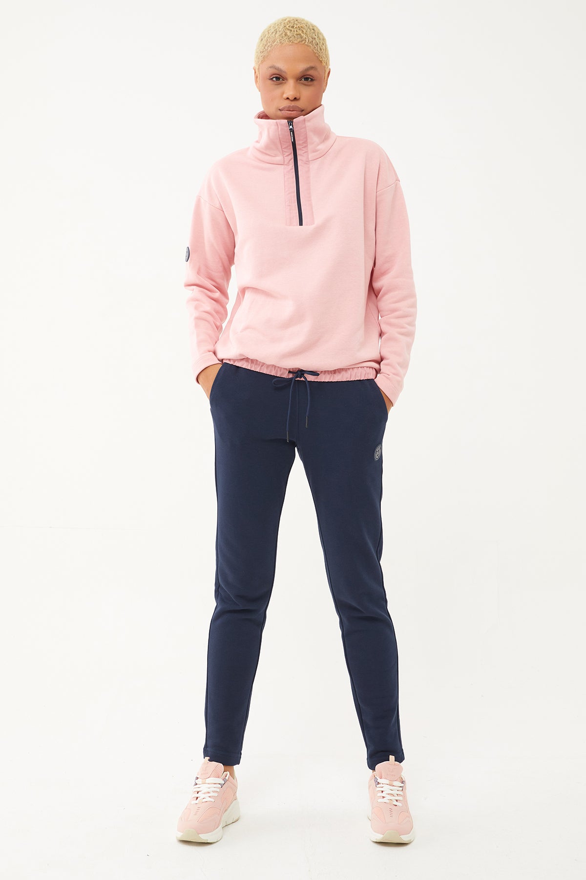 Women's Half Zipper Hoodie Tracksuit