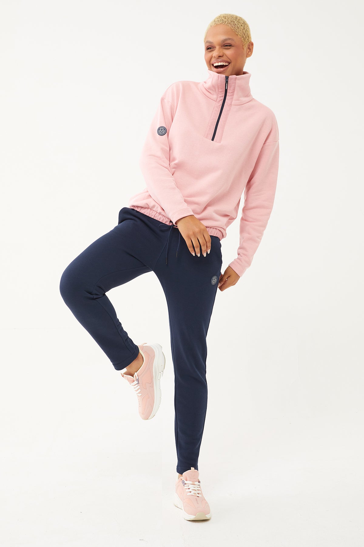Women's Half Zipper Hoodie Tracksuit