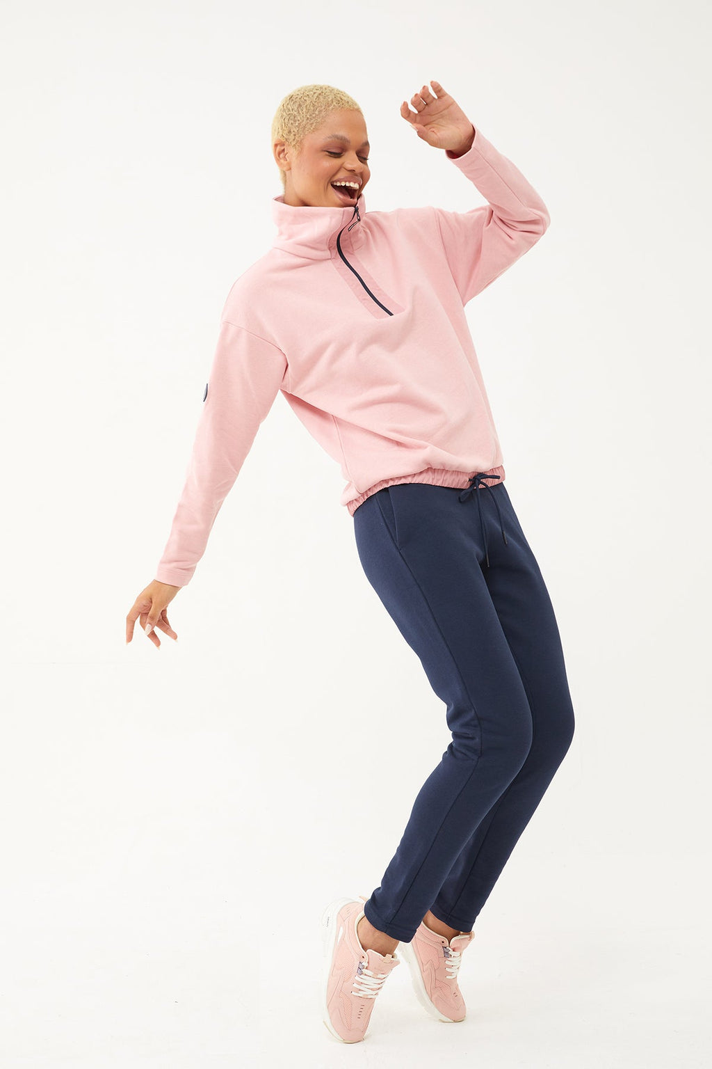 Women's Half Zipper Hoodie Tracksuit