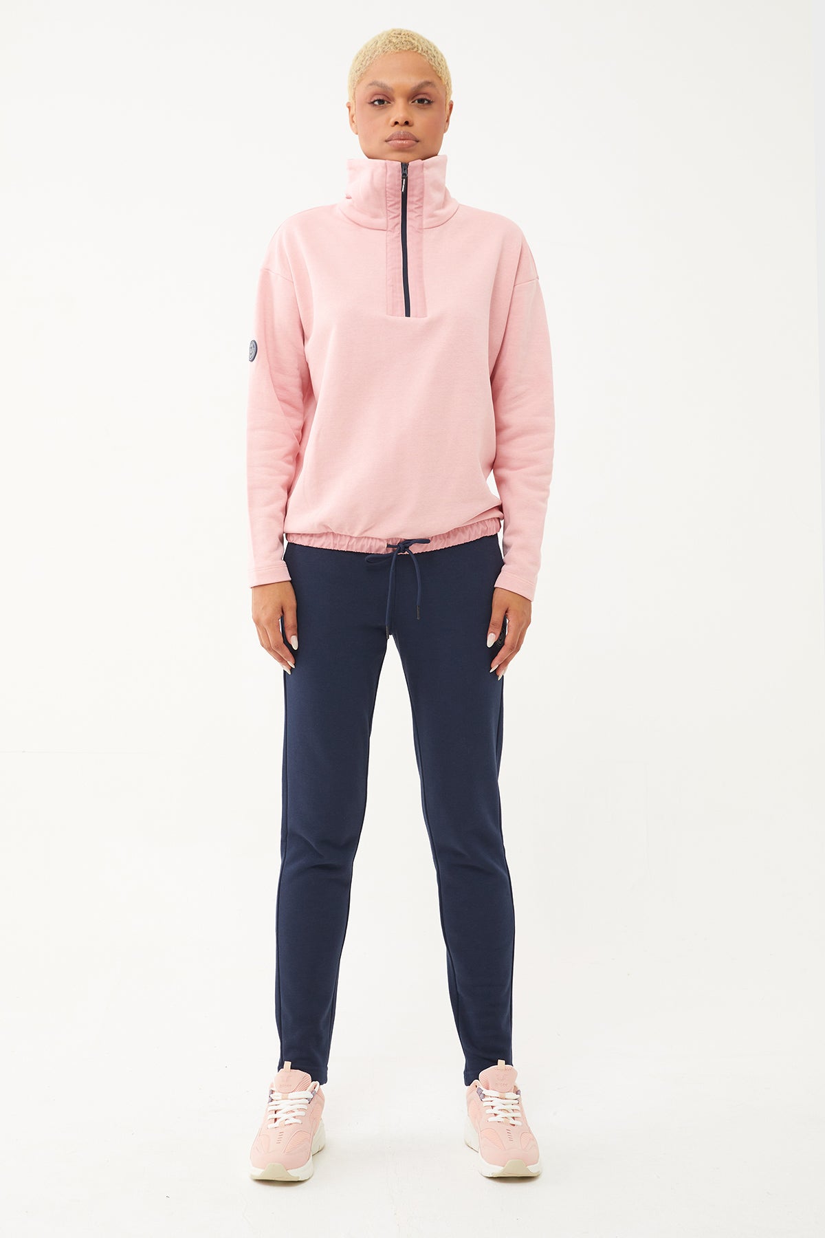 Women's Half Zipper Hoodie Tracksuit