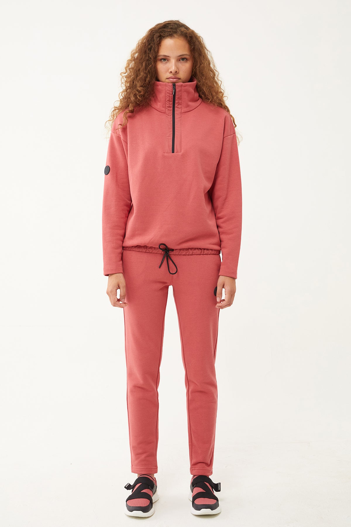 Women's Half Zipper Hoodie Tracksuit