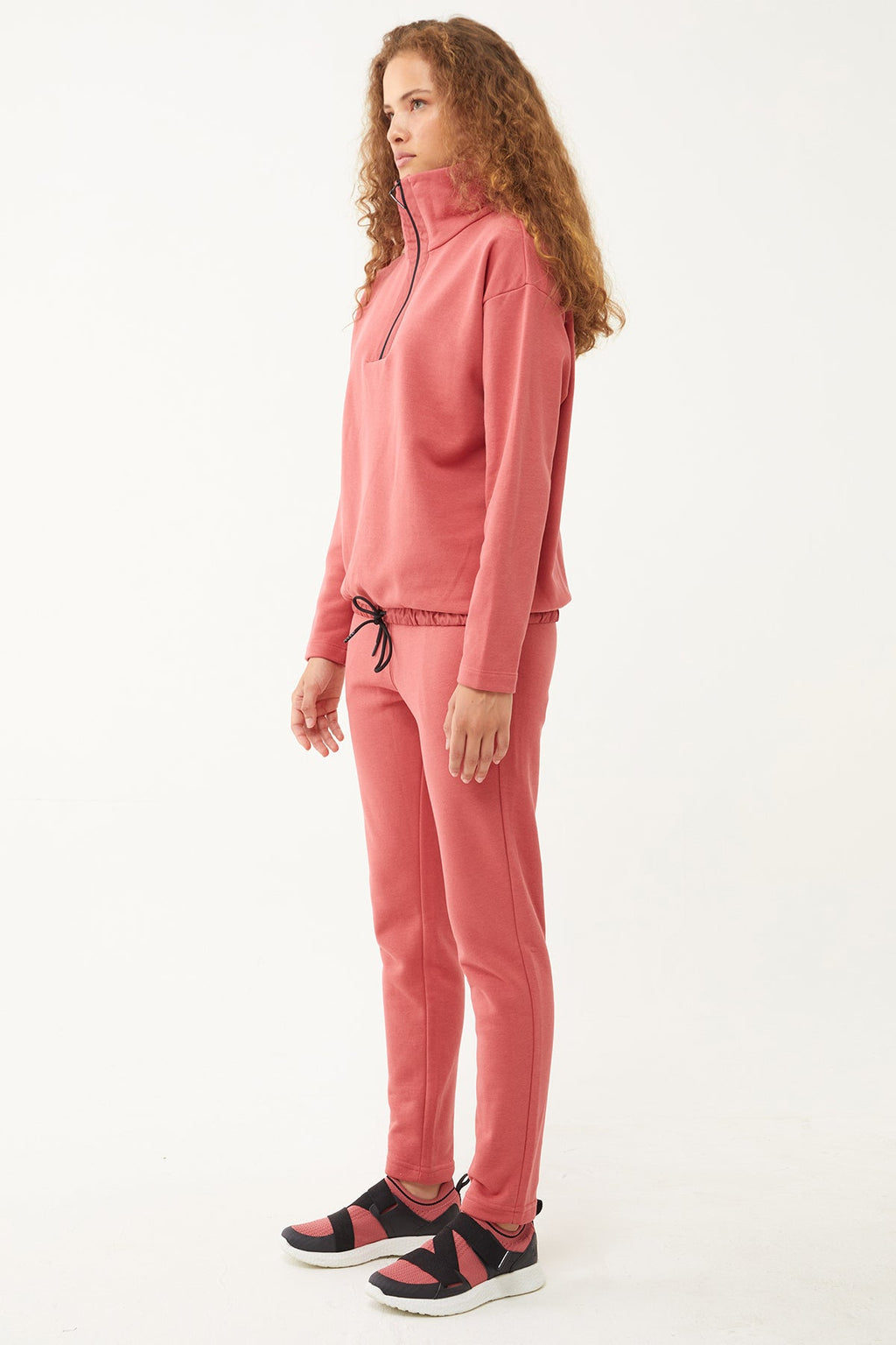 Women's Half Zipper Hoodie Tracksuit