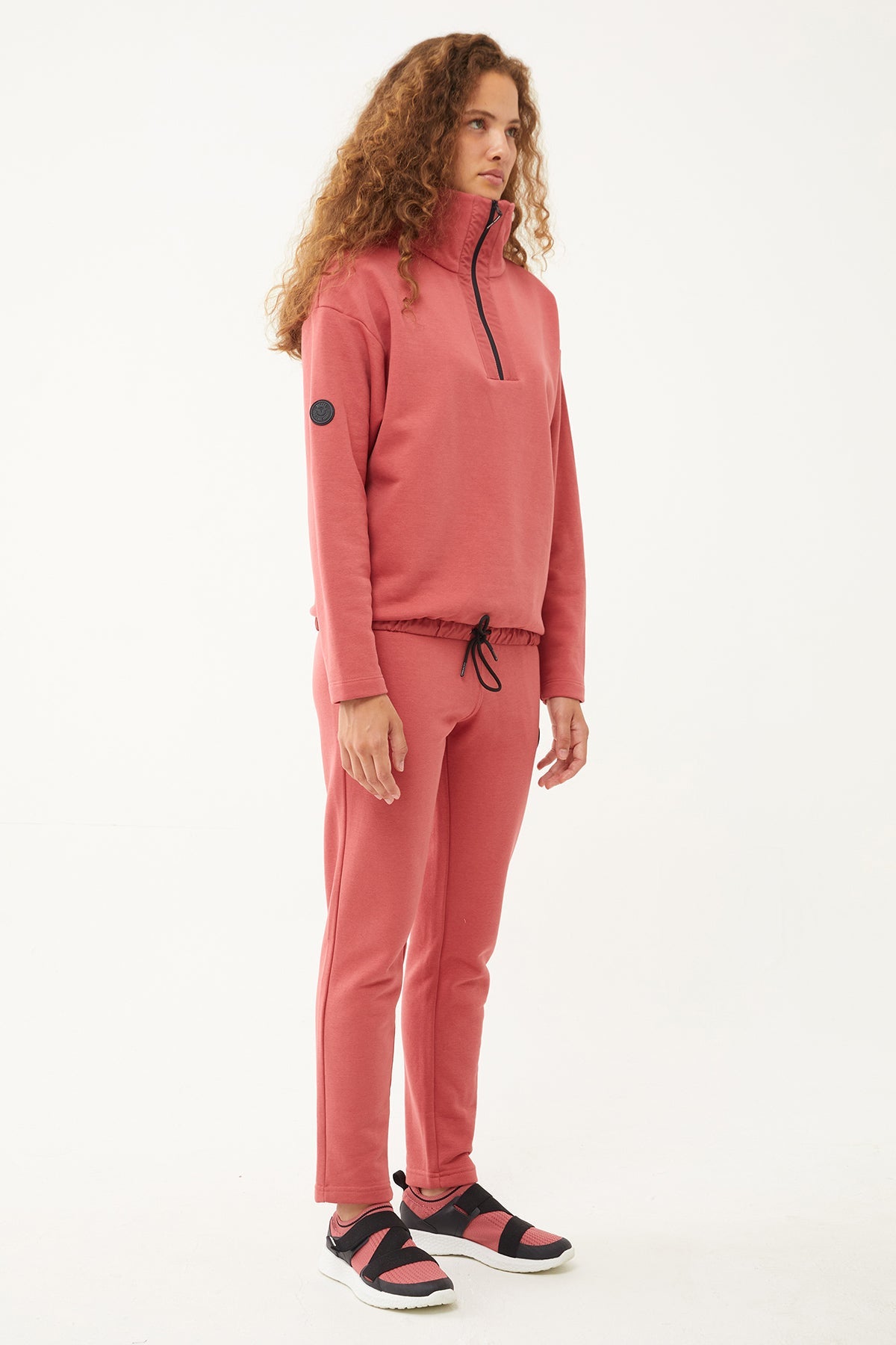 Women's Half Zipper Hoodie Tracksuit