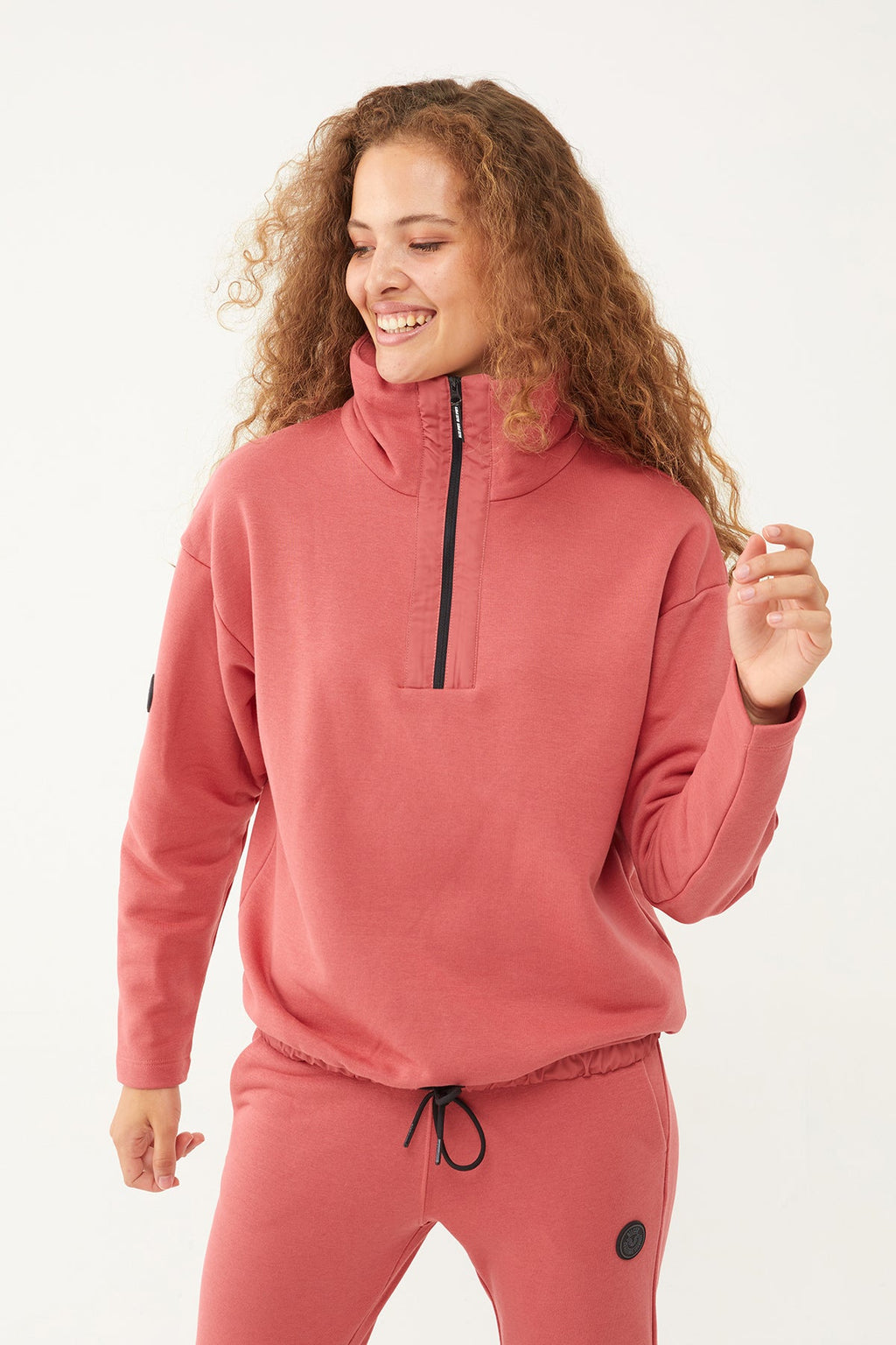 Women's Half Zipper Hoodie Tracksuit