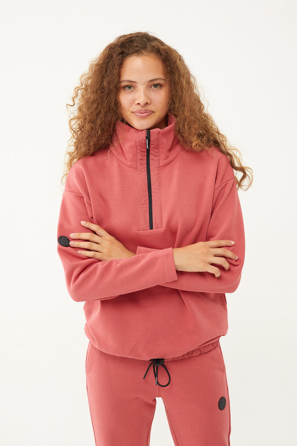 Women's Half Zipper Hoodie Tracksuit