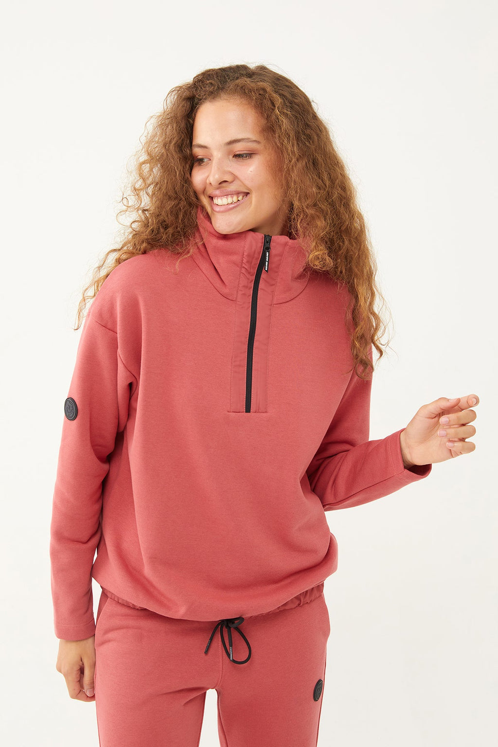 Women's Half Zipper Hoodie Tracksuit