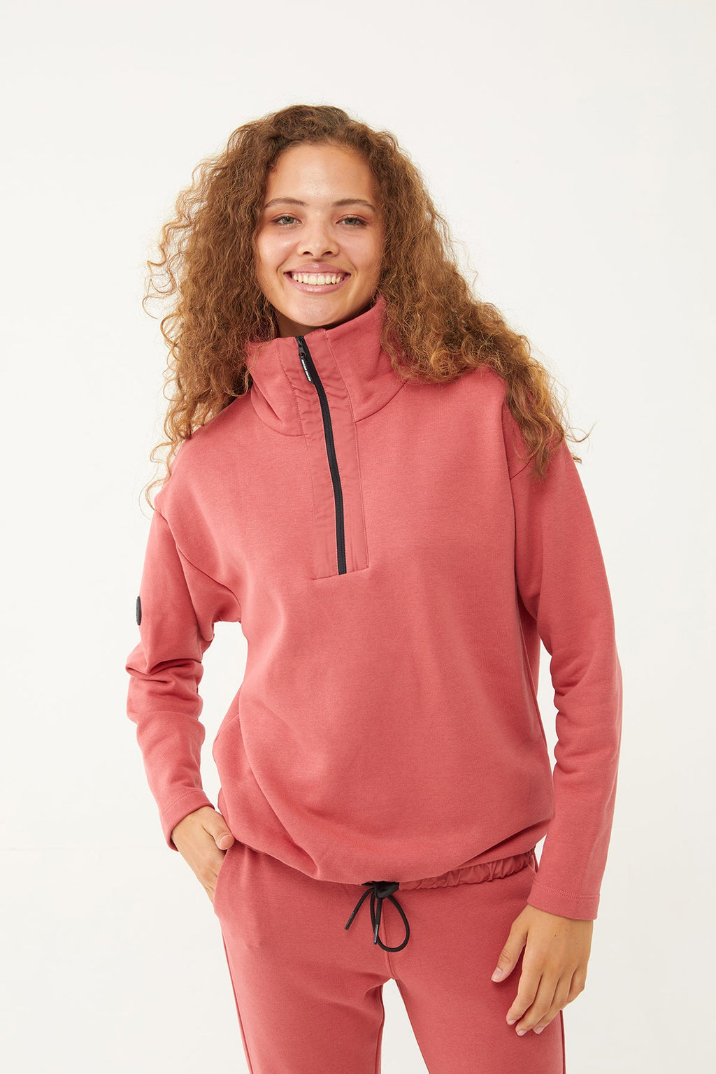 Women's Half Zipper Hoodie Tracksuit
