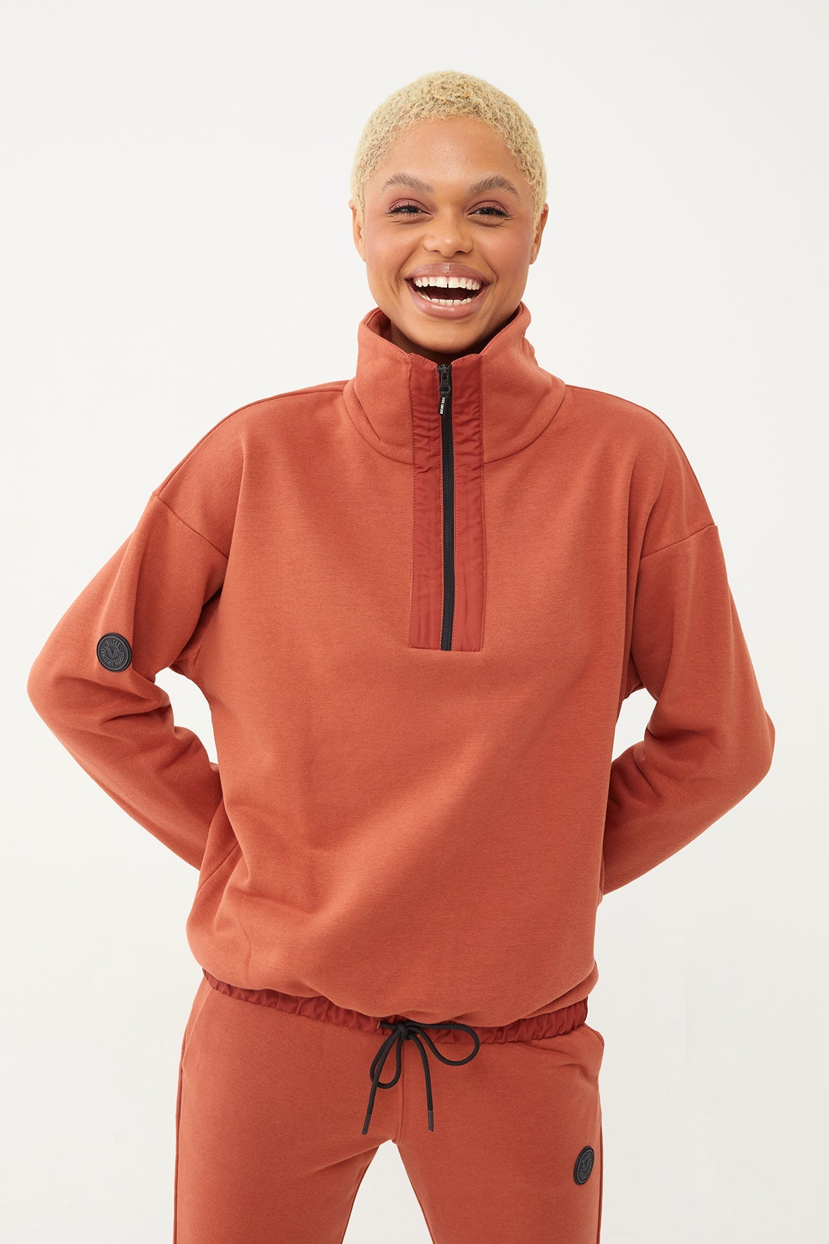 Women's Half Zipper Hoodie Tracksuit