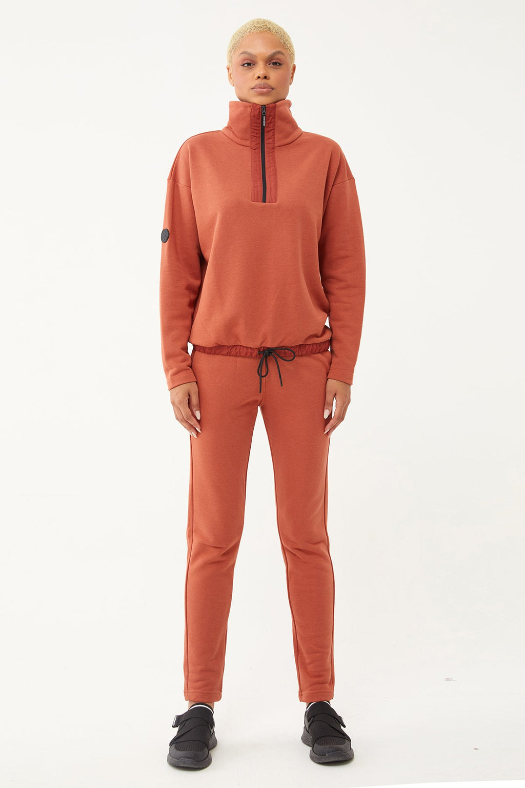 Women's Half Zipper Hoodie Tracksuit