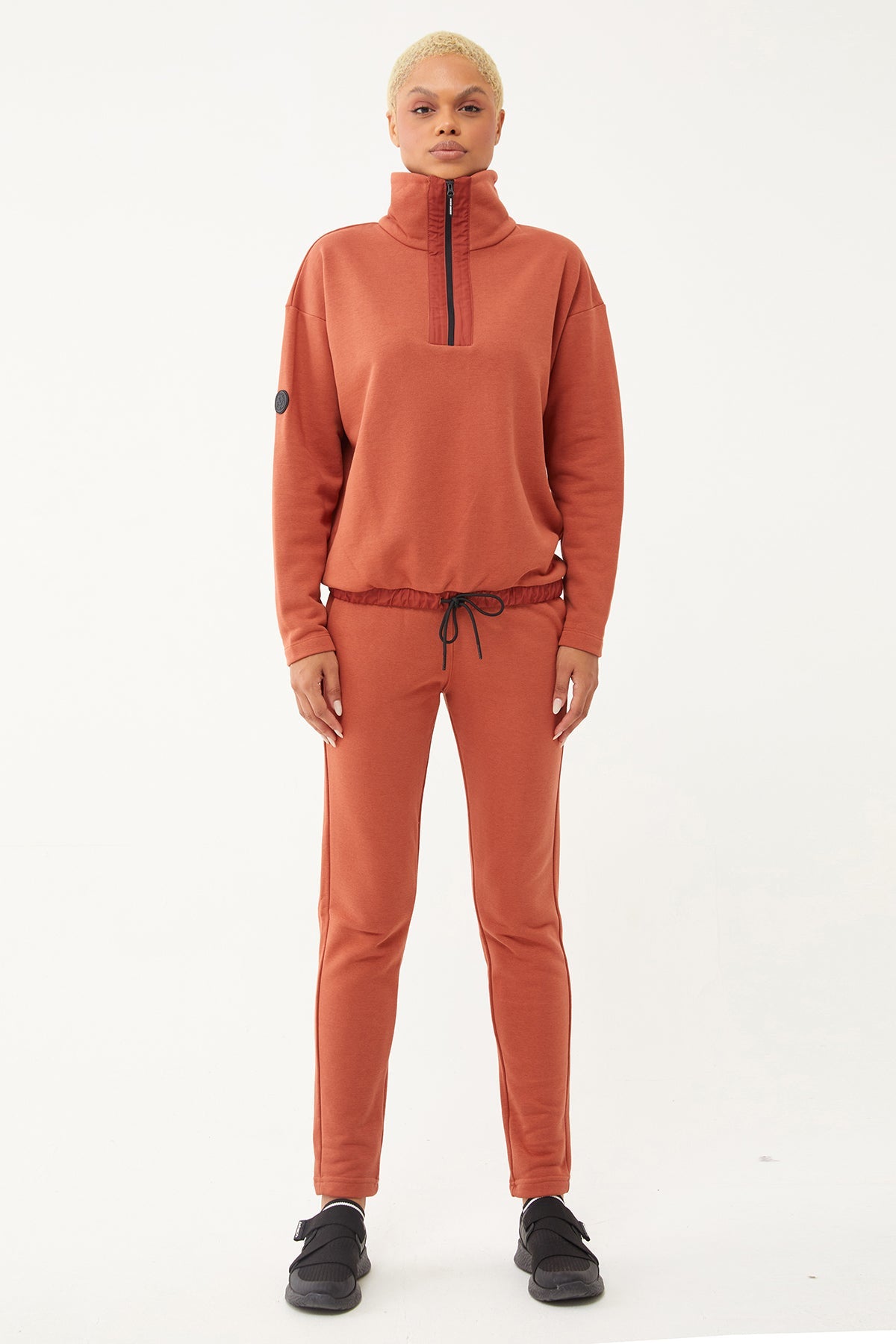 Women's Half Zipper Hoodie Tracksuit