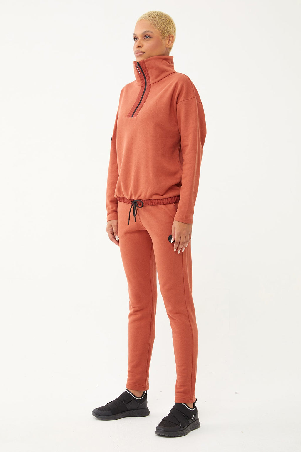 Women's Half Zipper Hoodie Tracksuit