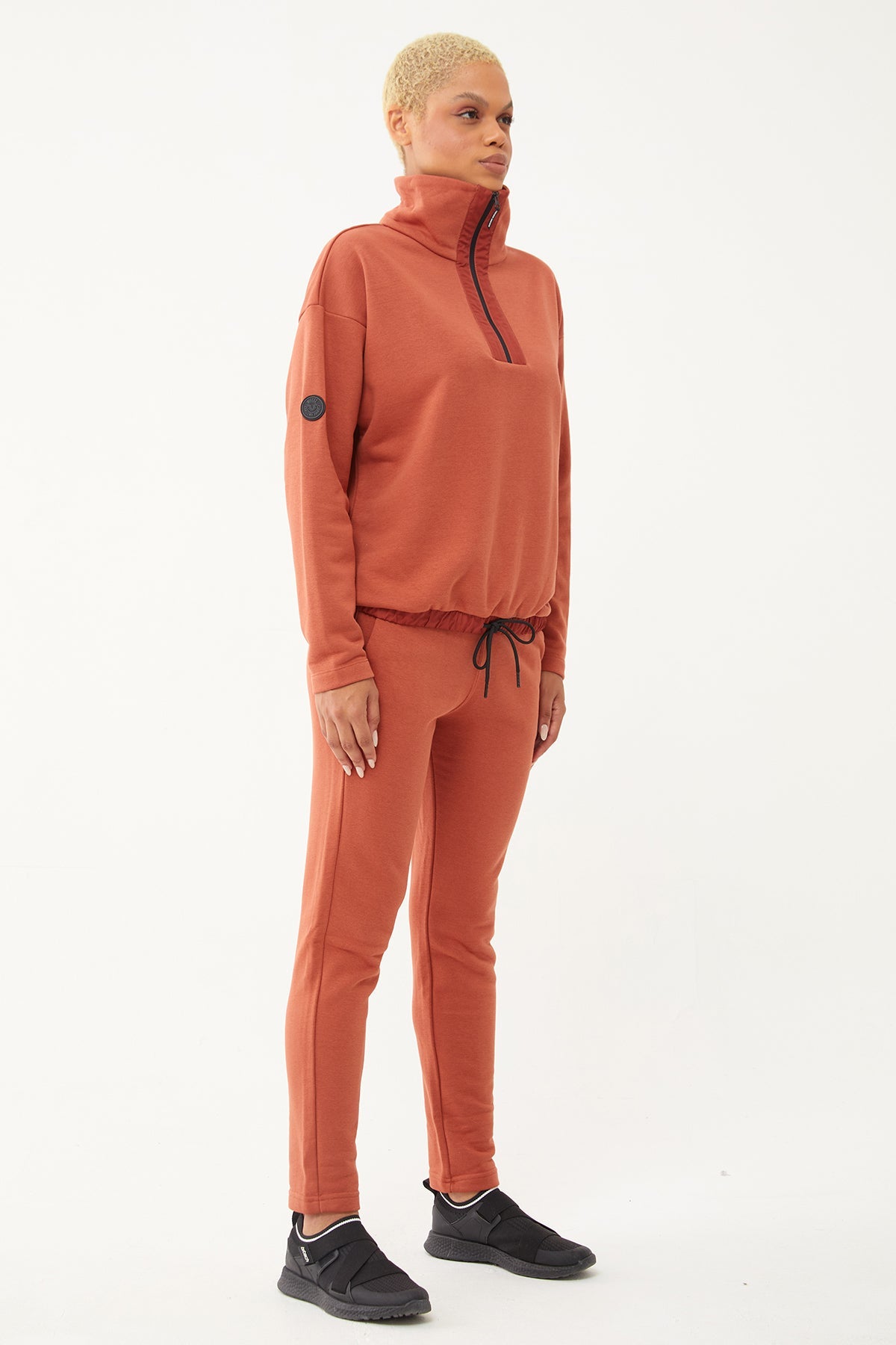 Women's Half Zipper Hoodie Tracksuit