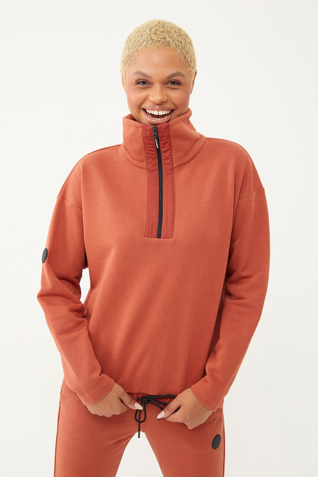 Women's Half Zipper Hoodie Tracksuit