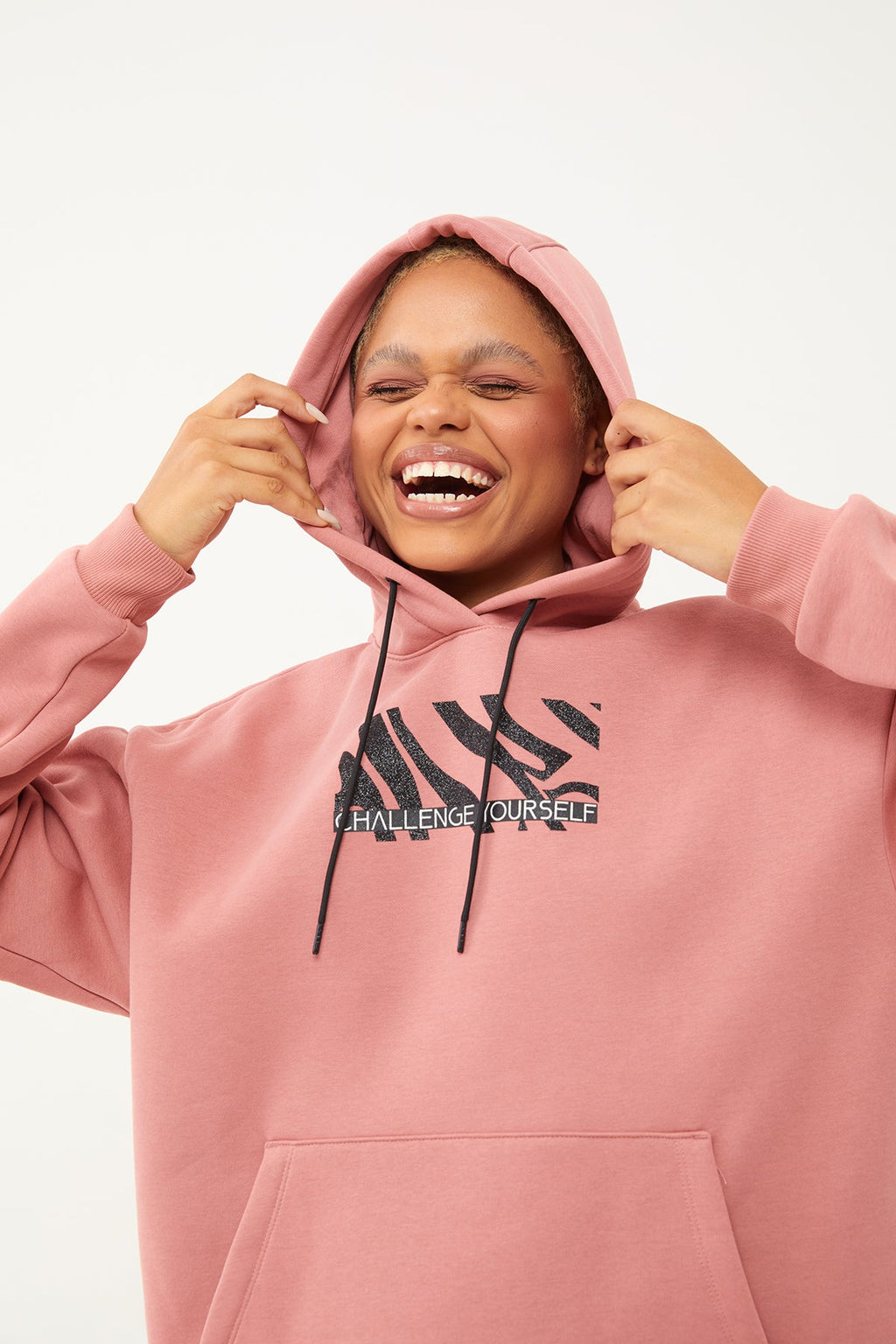 Women's Hooded Glitter Printed Hoodie