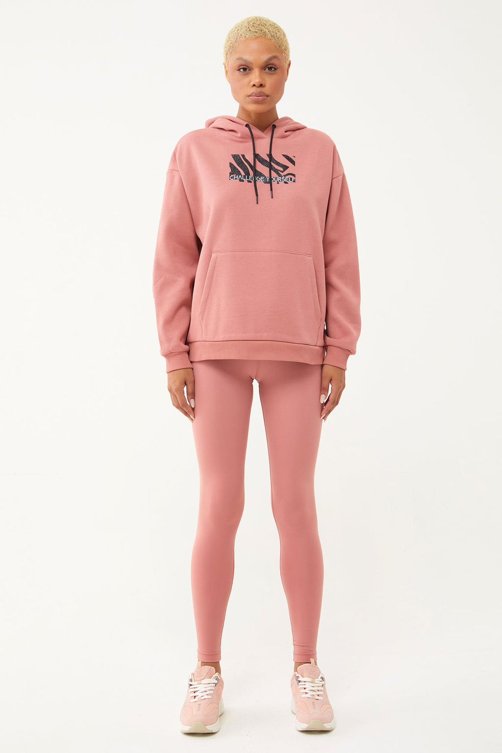 Women's Hooded Glitter Printed Hoodie