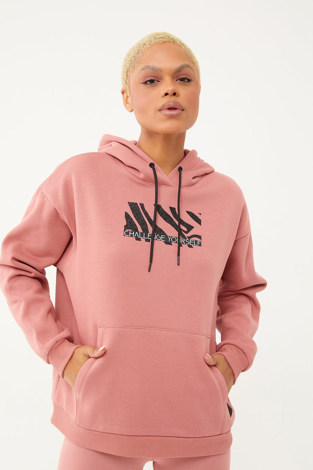 Women's Hooded Glitter Printed Hoodie