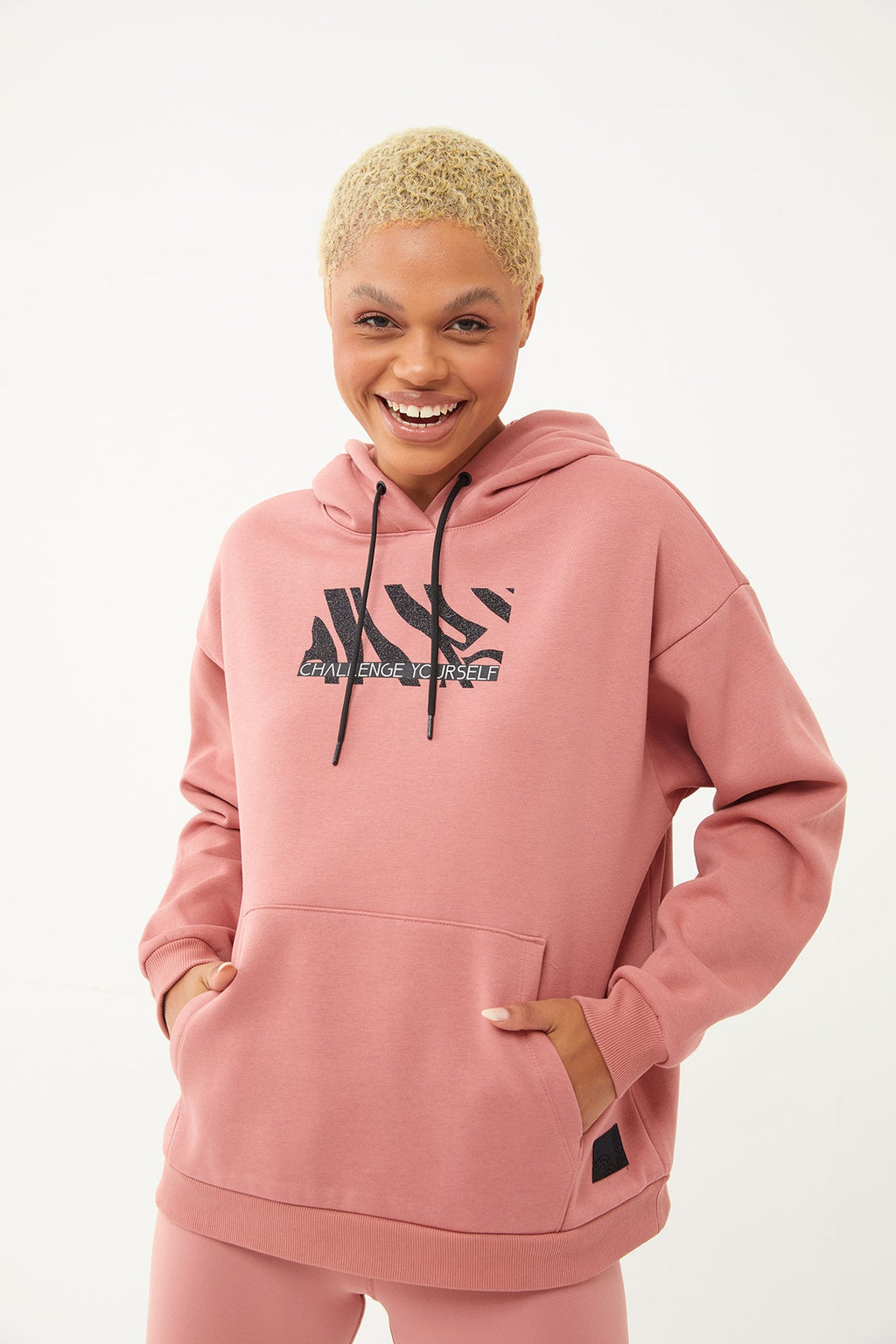 Women's Hooded Glitter Printed Hoodie