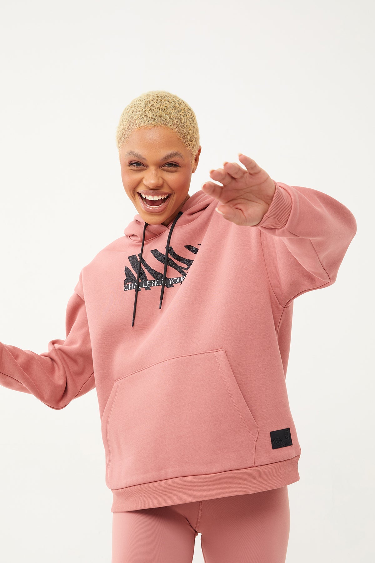 Women's Hooded Glitter Printed Hoodie