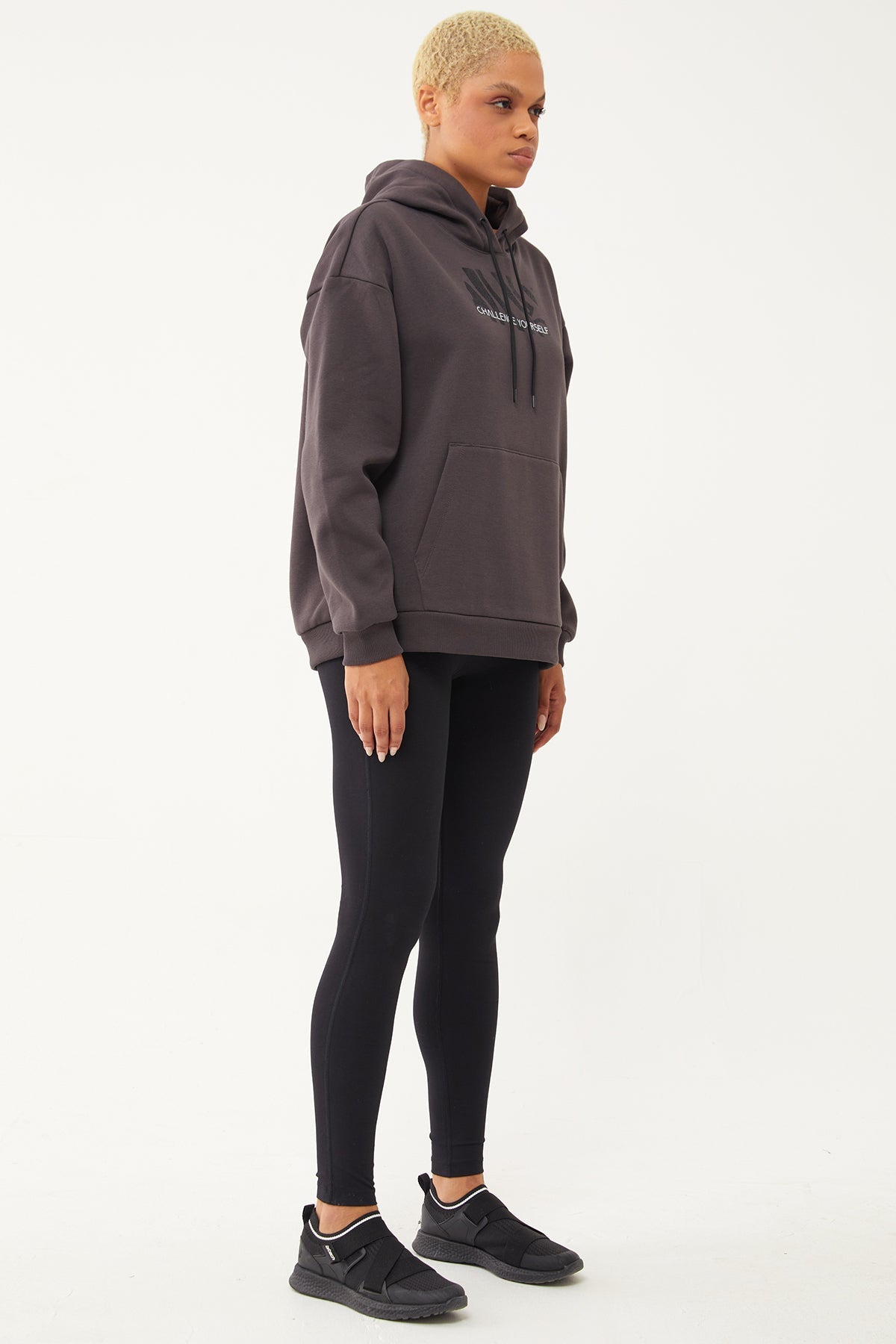 Women's Hooded Glitter Printed Hoodie