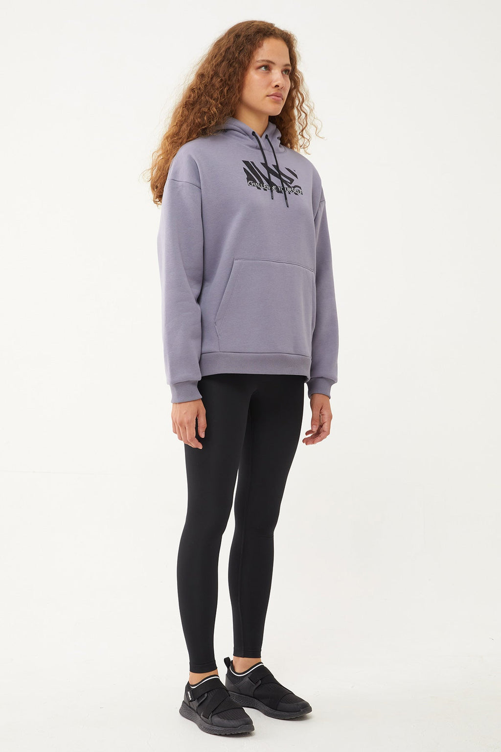 Women's Hooded Glitter Printed Hoodie