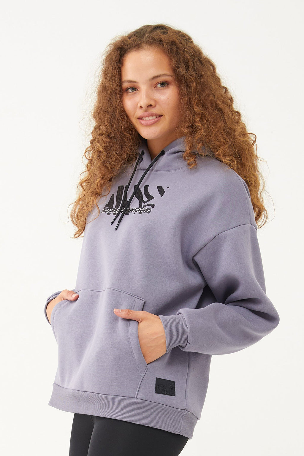 Women's Hooded Glitter Printed Hoodie