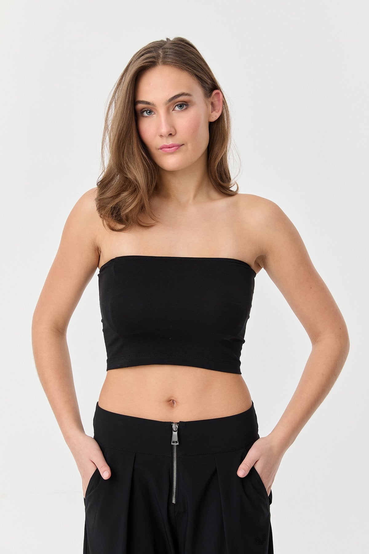 Women's Strapless Straight Crop