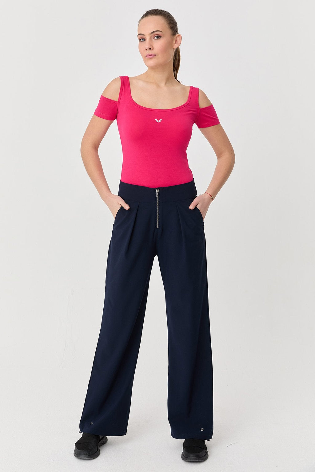Women's Thın Lycra Woven Lıghtweıght Trousers