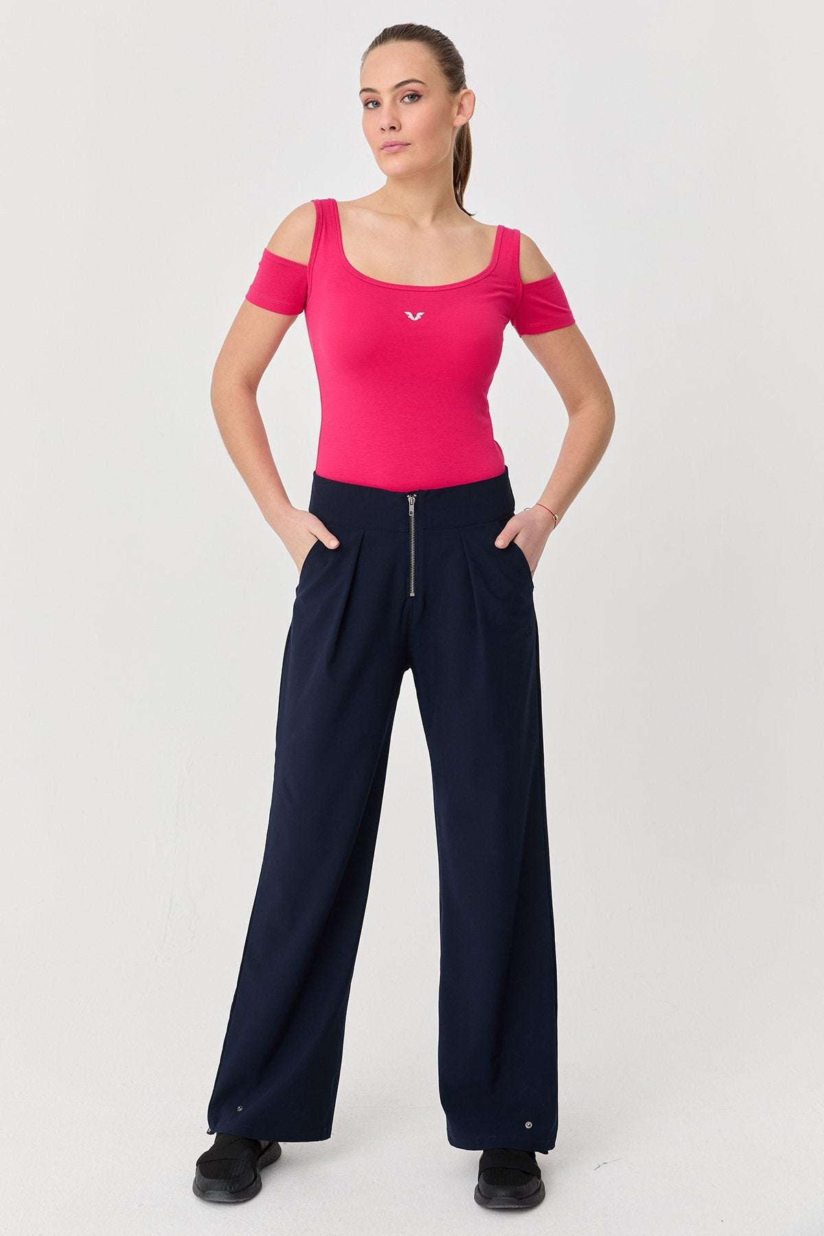 Women's Thın Lycra Woven Lıghtweıght Trousers