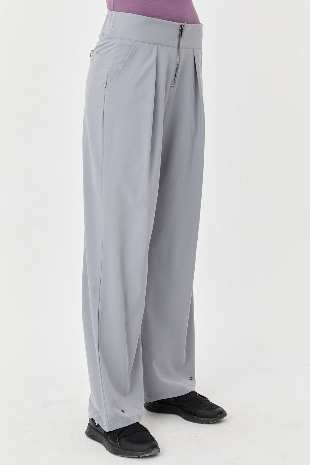 Women's Thın Lycra Woven Lıghtweıght Trousers