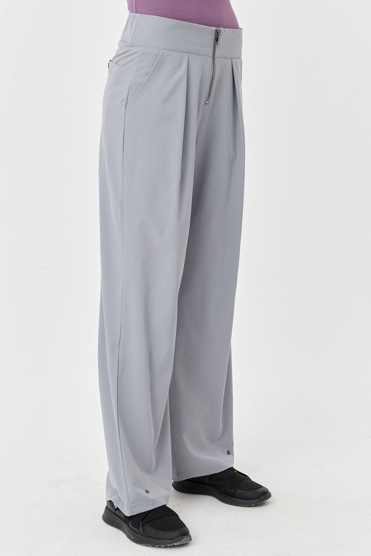Women's Thın Lycra Woven Lıghtweıght Trousers