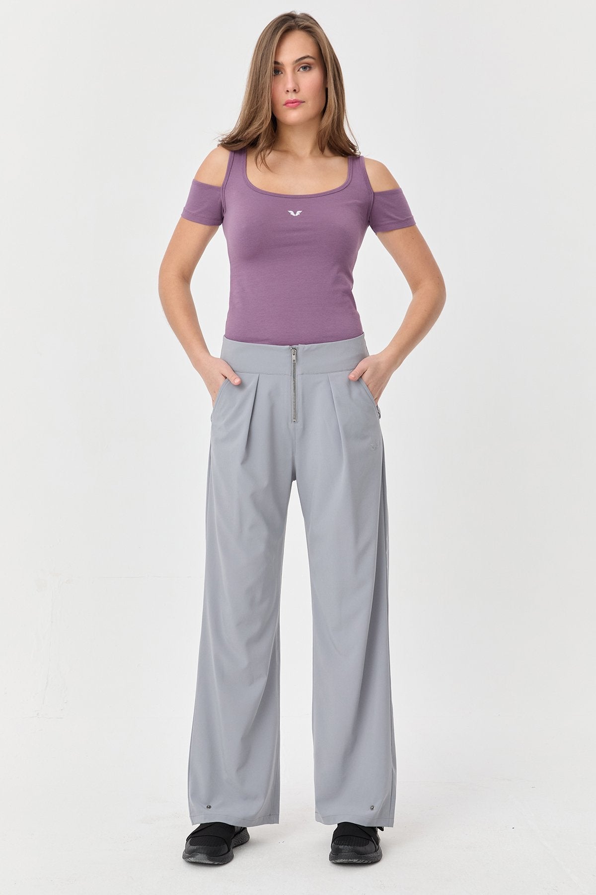 Women's Thın Lycra Woven Lıghtweıght Trousers
