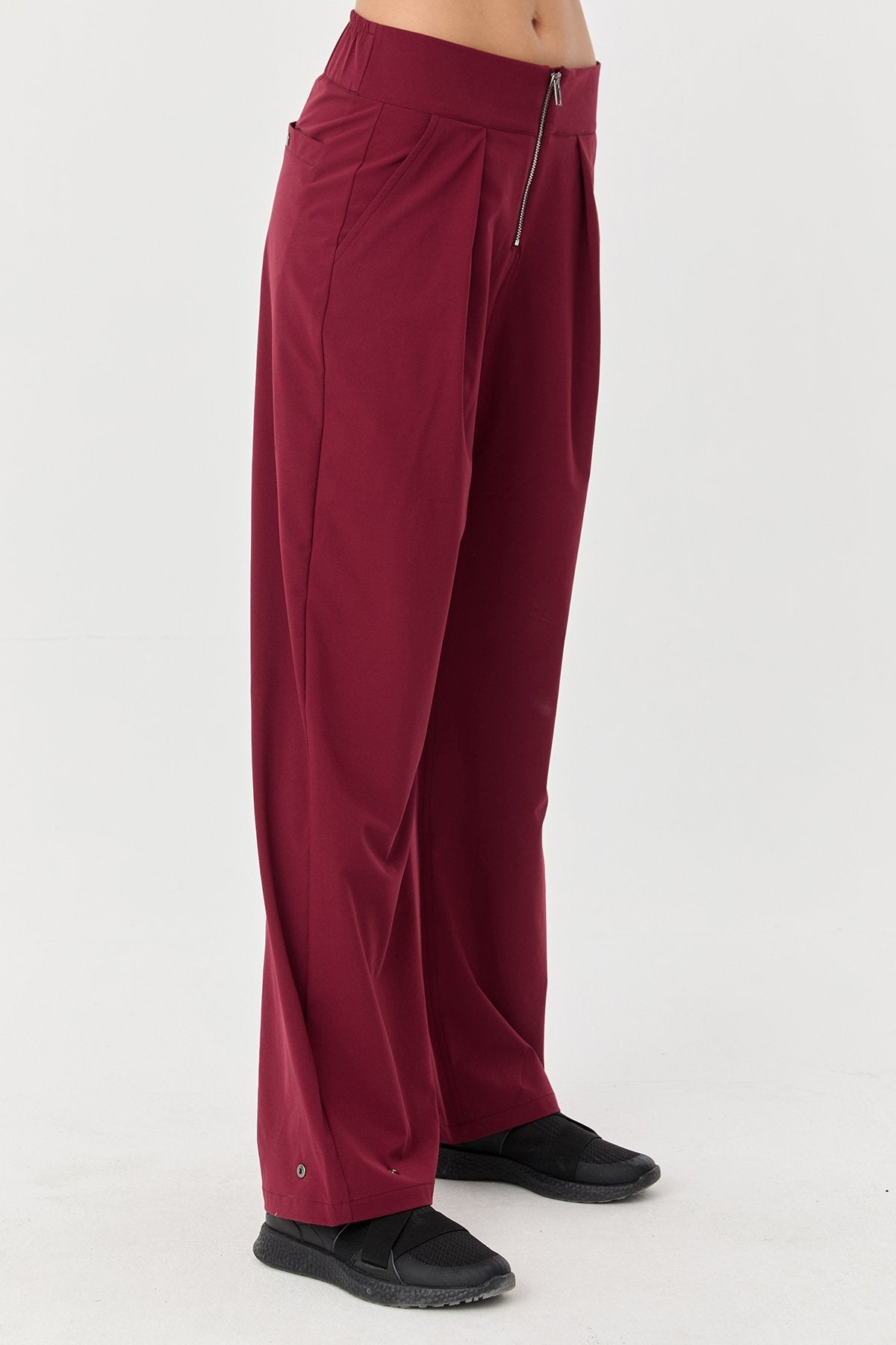 Women's Thın Lycra Woven Lıghtweıght Trousers