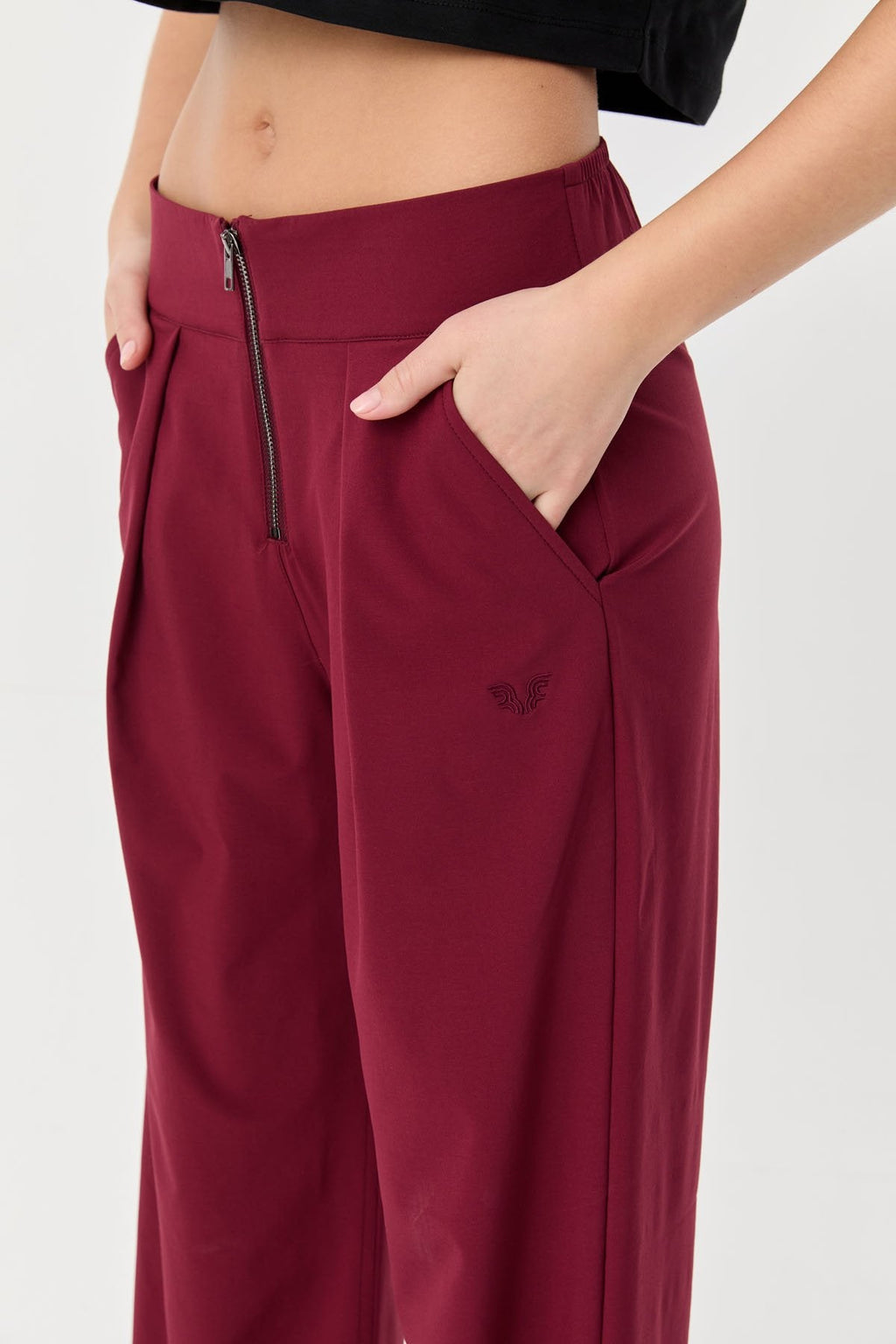 Women's Thın Lycra Woven Lıghtweıght Trousers