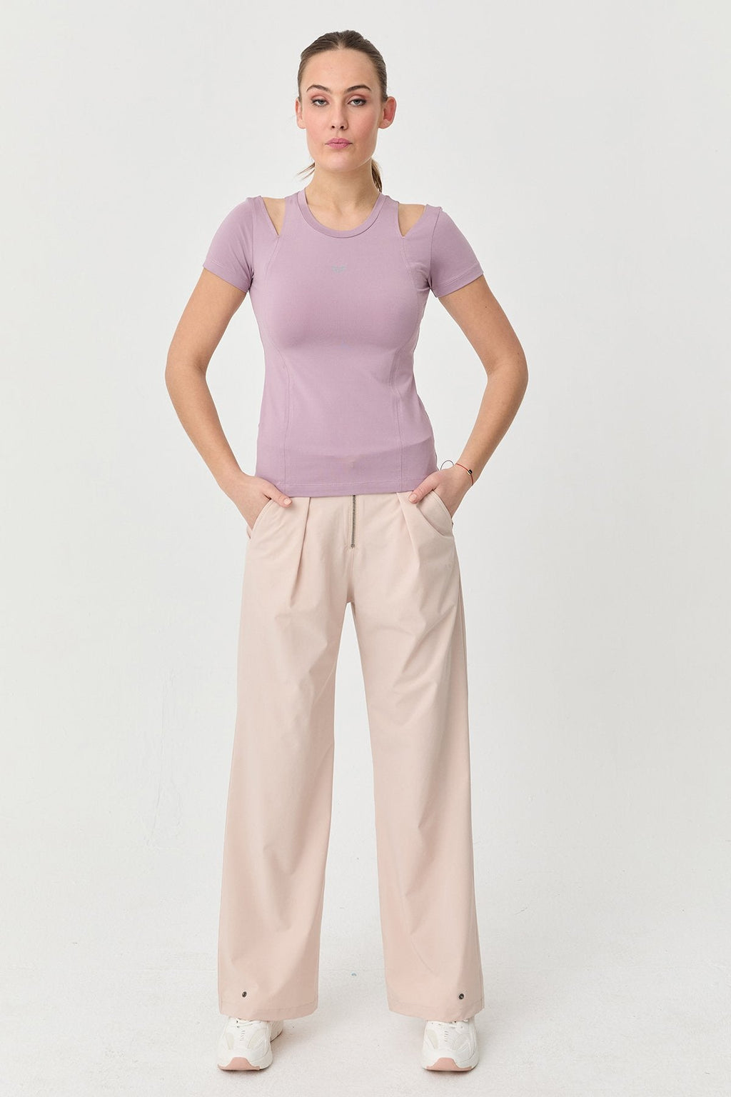 Women's Thın Lycra Woven Lıghtweıght Trousers