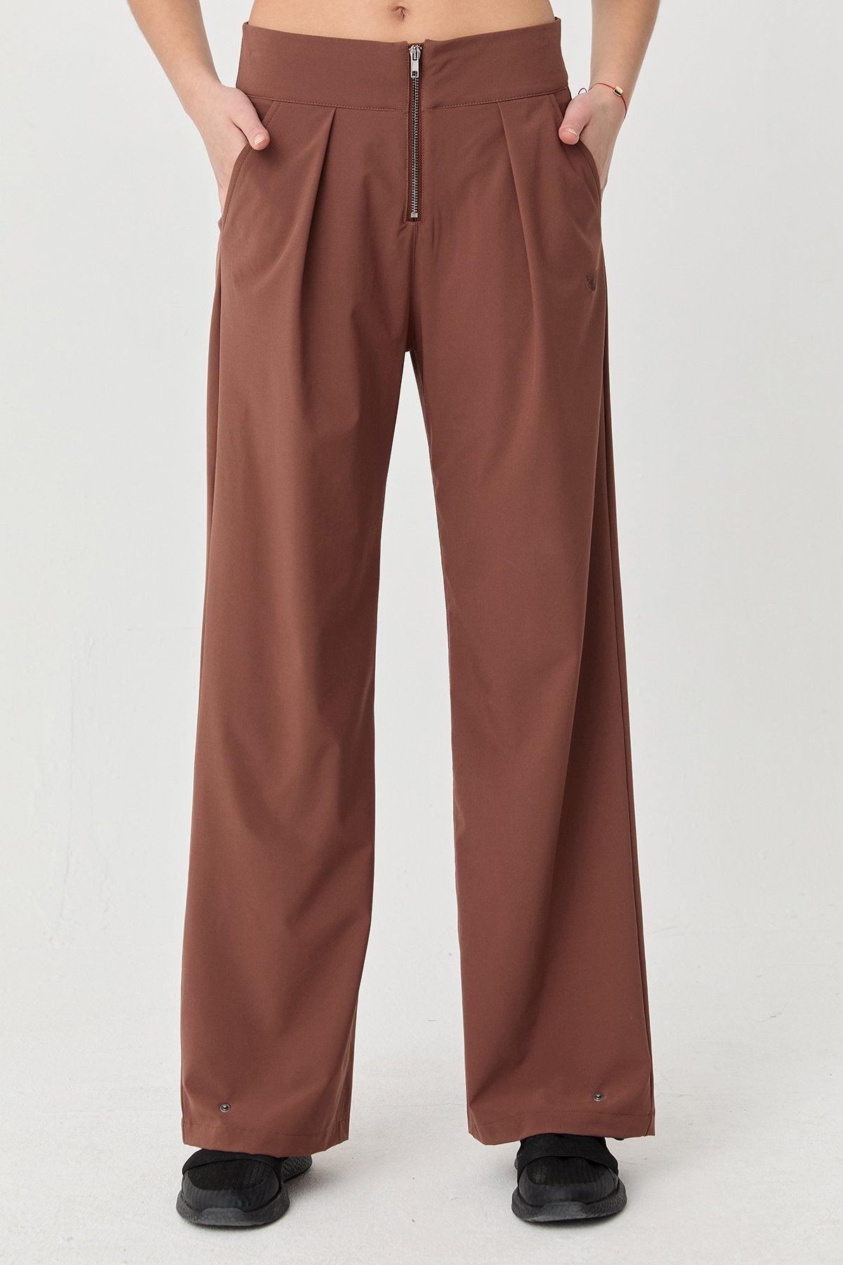 Women's Thın Lycra Woven Lıghtweıght Trousers